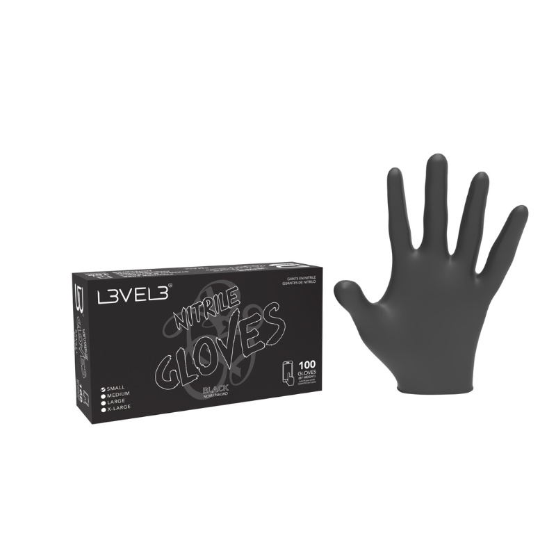 NITRILE GLOVES - BLACK LARGE